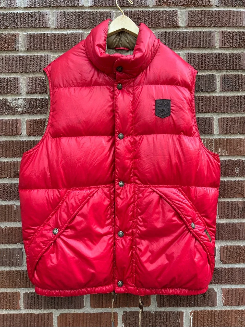 Polo Ralph Lauren Vest Mens Sz L Puffer Down Red Bubble Jacket RARE VINTAGE 90s